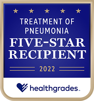 Healthgrades Treatment of Pneumonia 5 Star Recipient